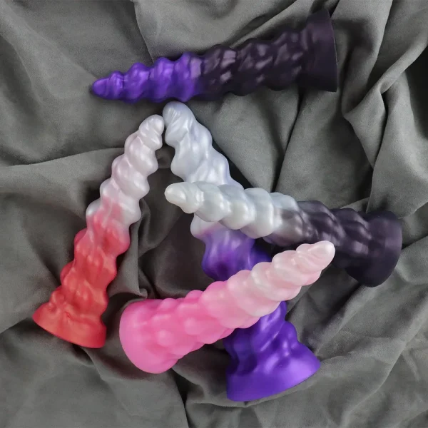 Pink Spiral Anal Dildo Prostate Massager - Silicone Vaginas Masturbation Sex Toys for Women Lesbian Gift - Image 2