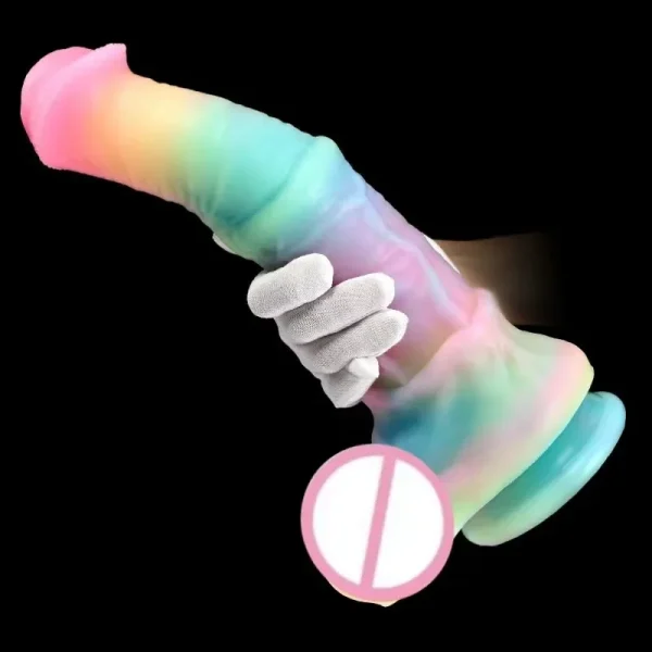 Night Glowing Horse Dildo Anal Sex Toy - Huge Animal Dildos Luminous Butt Plugs Masturbator - Image 4