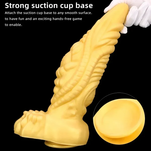 Huge Dragon Dildo Silicone Big Butt Plug - Fantasy Anal Dilator Prostate Massager - Image 4