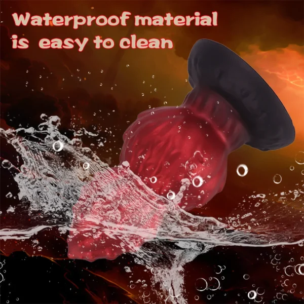 Knotted Anal Dildo Large Butt Plug - Walnut Big Suction Cup Prostate Massager Expansion Adult Sex Toy - Image 4