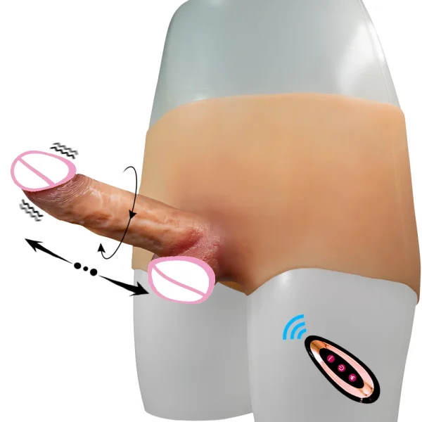 Strap On Thrusting Dildo Vibrator Underwear - Remote Control Vibrating Dildos Butt Plug Sex Toys for Women Lesbian - Image 4