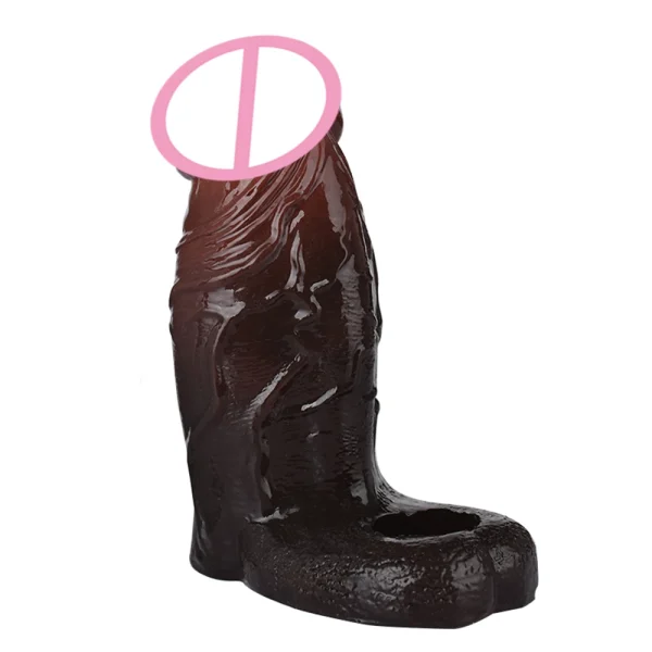 Silicone Realistic Hollow Peins Sleeve - Strecthable Cock Enlargement Sex Toys for Men Masturbator - Image 6