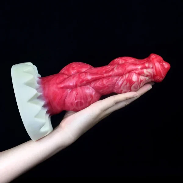 Fantasy Huge Dog Dildo Suction Cup Butt Plug - Thick Penis Knotted Vaginal Masturbation Sex Toy for Women - Image 4