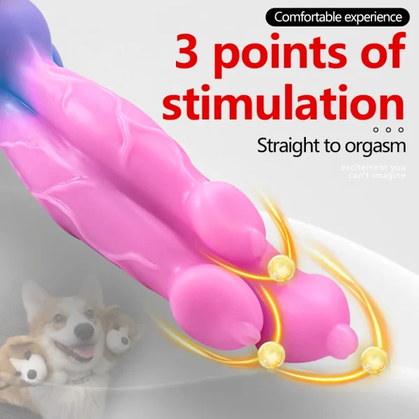 Monster Dragon Dildo Butt Plug Suction Cup Adult Sex Toy - Knotted Dogdildo Vaginal Masturbator for Women - Image 5
