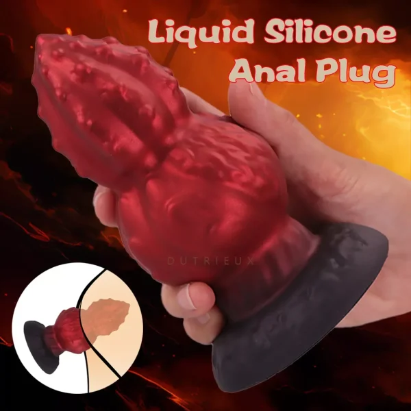 Knotted Anal Dildo Large Butt Plug - Walnut Big Suction Cup Prostate Massager Expansion Adult Sex Toy - Image 2
