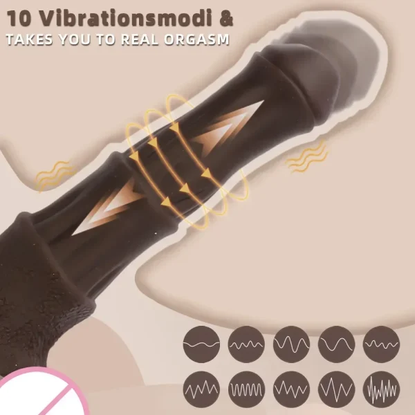 Realistic Thrusting Horse Dildo Vibrator - Remote Control Retractable Sex Toy for Woman Vagina Masturbation - Image 2