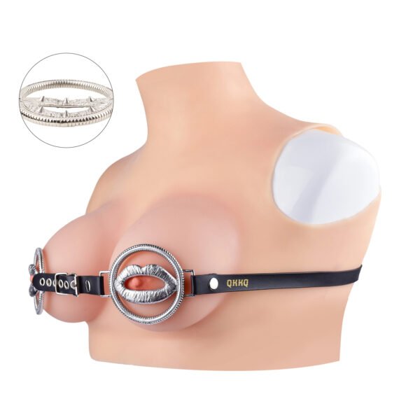 Teasing and sexualizing adult female body stimulator, nail cage restraint, female sex toy, metal lip nipple clip ring, breast support, fun chest strap - Image 2